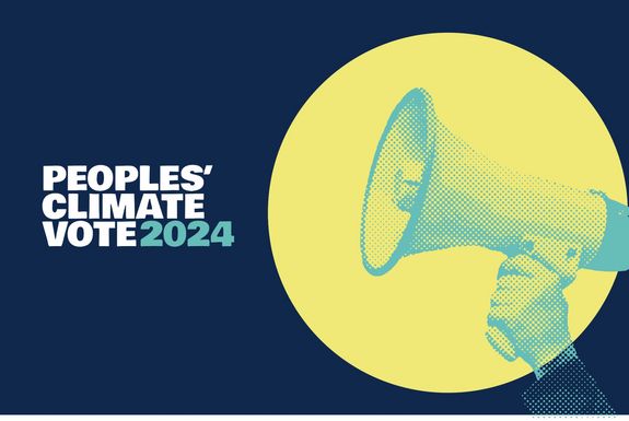 Screenshot der Climate Vote-Webseite 2024